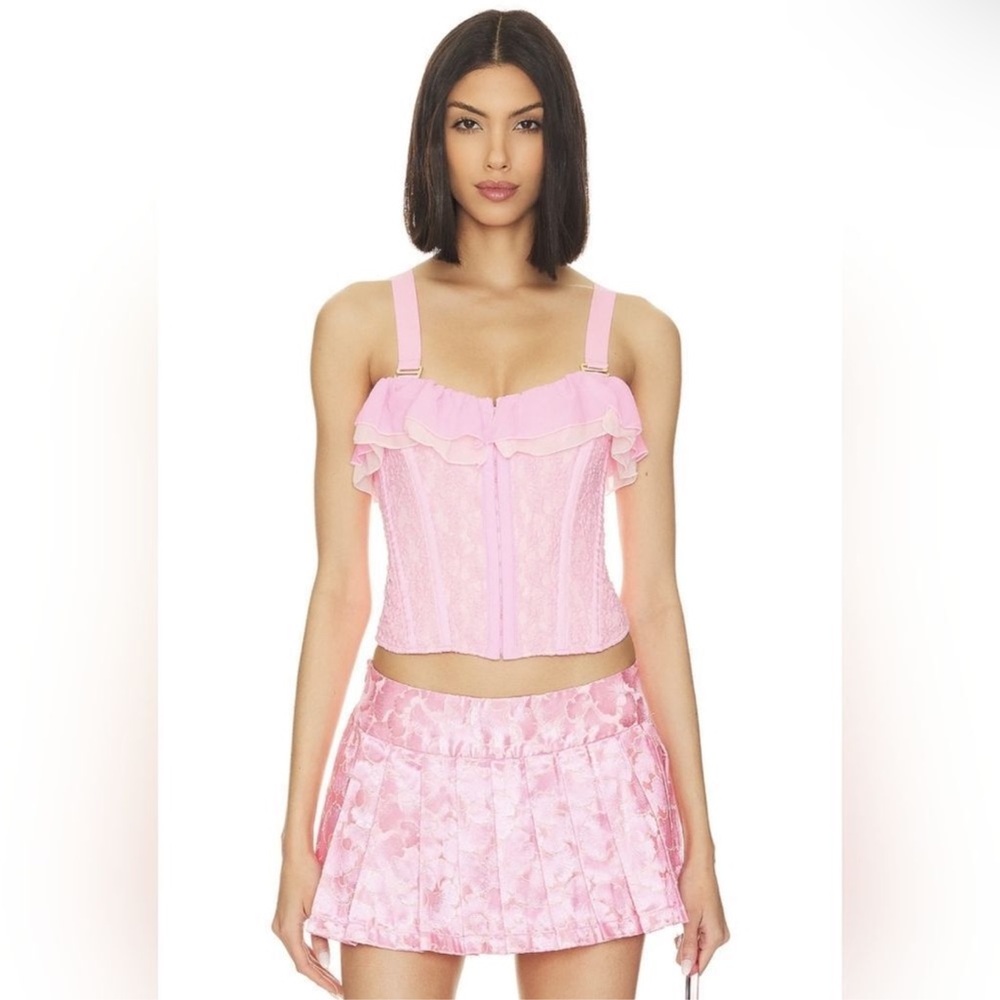 NWT Free People x We Are HAH Women's Seams Like a Princess Corset Rose Small